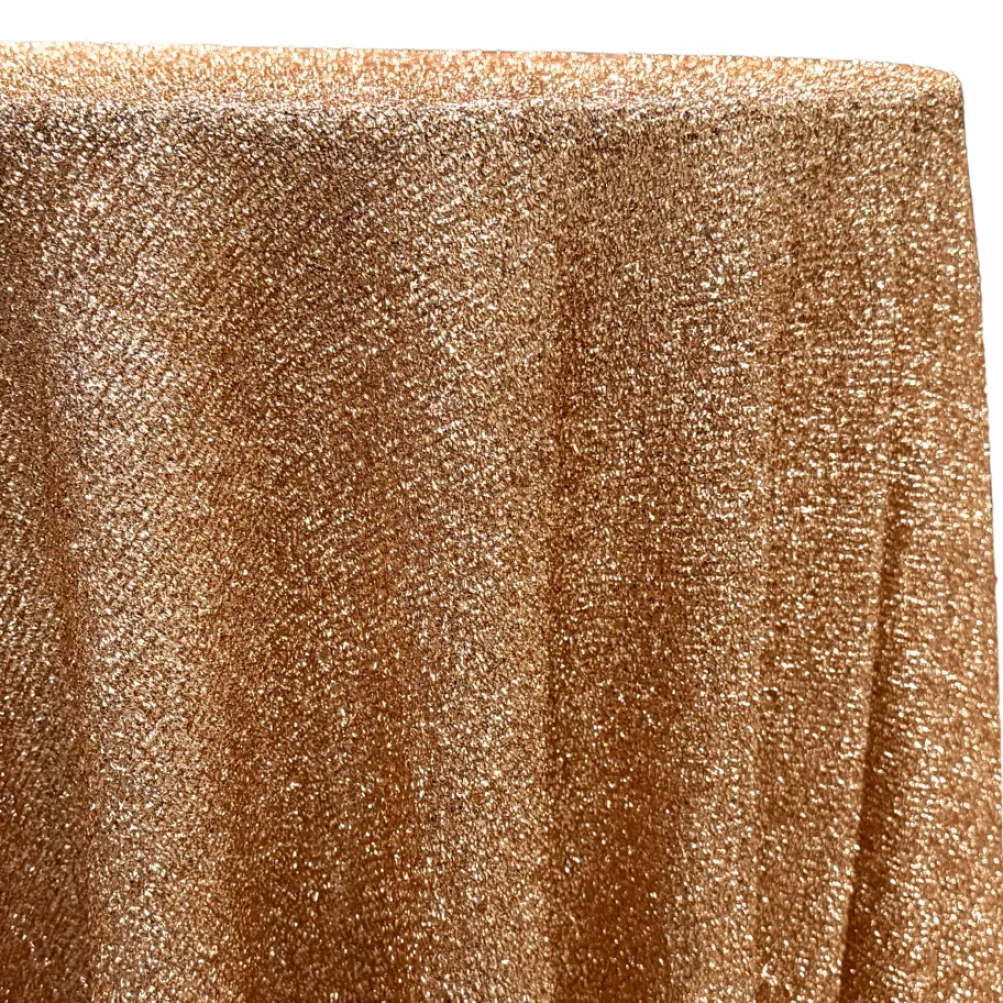 Confetti Metallic Table Linen in Champagne