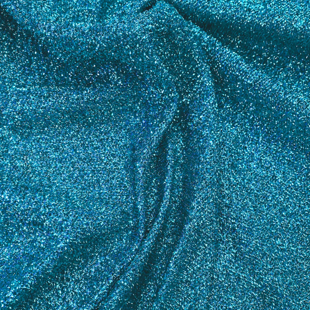 Confetti Metallic Table Runner in Turquoise