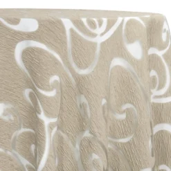Contempo Scroll Sheer Table Linen in Champagne