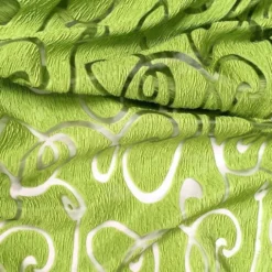 Contempo Scroll Sheer Table Linen in Green