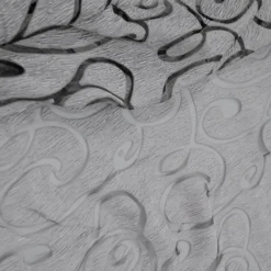 Contempo Scroll Sheer Table Runner in Silver