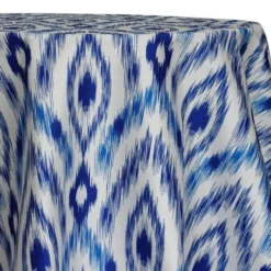 Cosmo Print (Dupioni) Table Linen in Royal