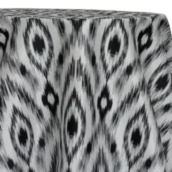 Cosmo Print (Dupioni) Table Linen in Black