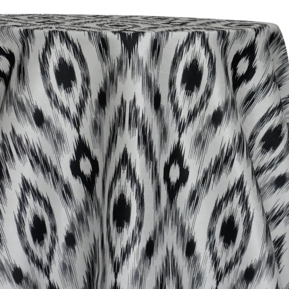 Cosmo Print (Dupioni) Table Linen in Black