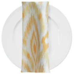 Cosmo Print (Dupioni) Table Napkin in Yellow
