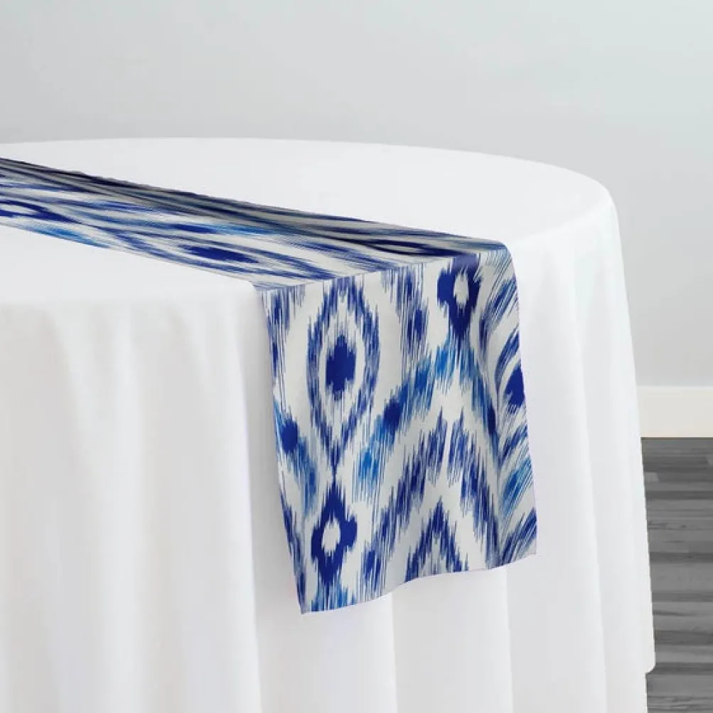 Cosmo Print (Dupioni) Table Runner in Royal