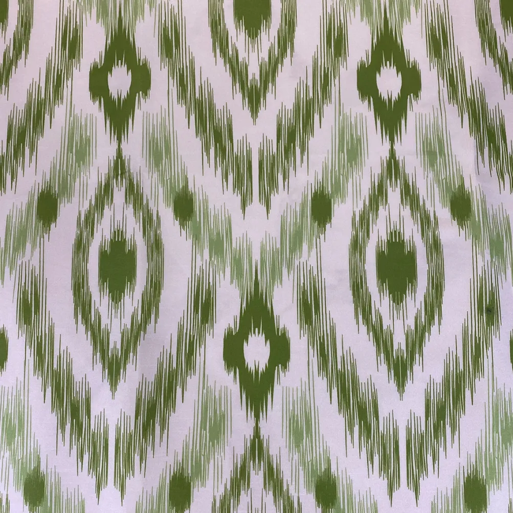 Cosmo Print (Dupioni) Table Runner in Avocado