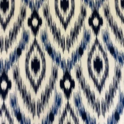 Cosmo Print (Dupioni) Table Runner in Navy