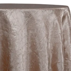 Crush Satin (Bichon) Table Linen in Taupe 17