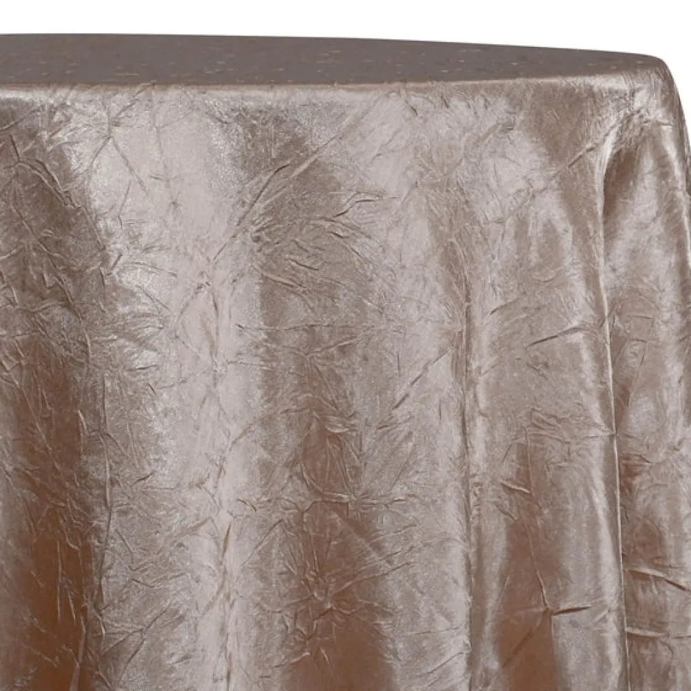 Crush Satin (Bichon) Table Linen in Taupe 17