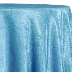 Crush Satin (Bichon) Table Linen in Turquoise 141