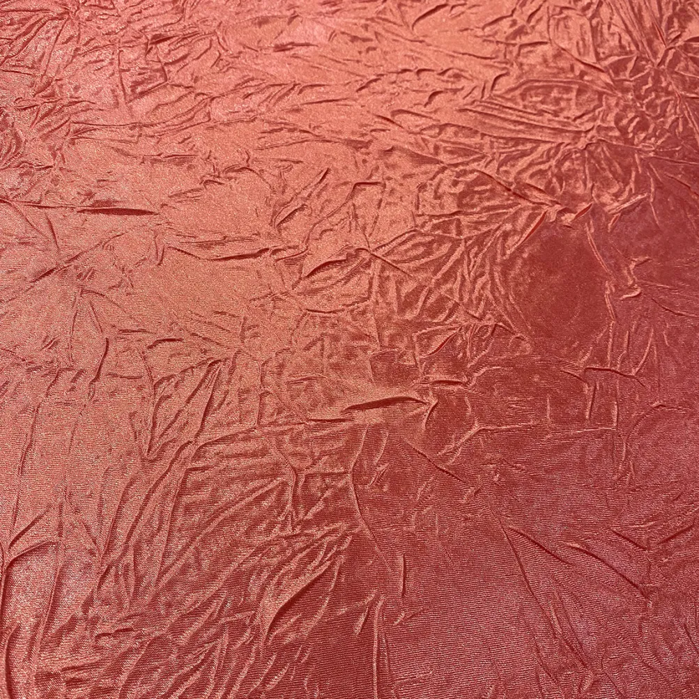 Crush Satin (Bichon) Table Linen in Coral 201