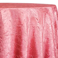 Crush Satin (Bichon) Table Linen in Coral 201