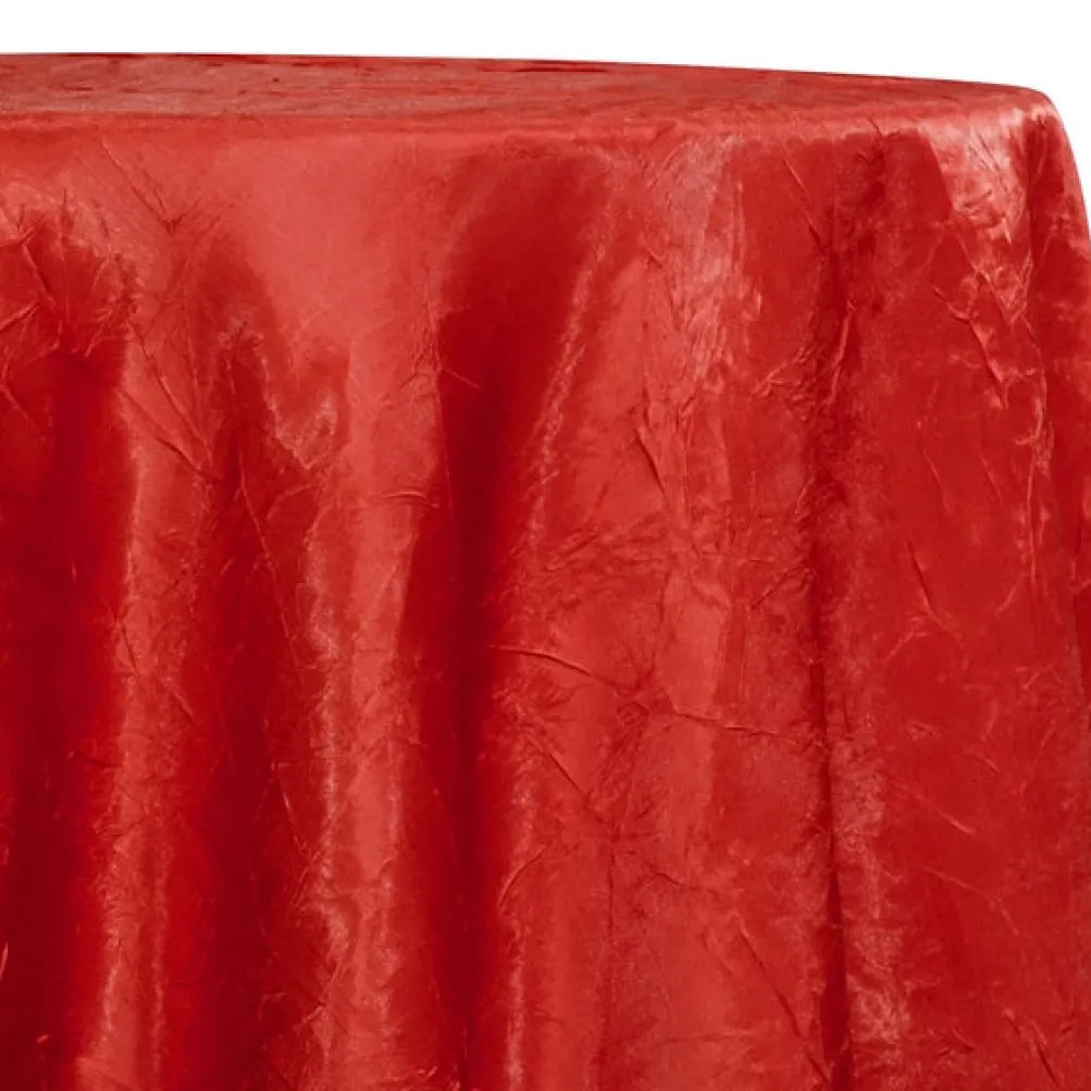 Crush Satin (Bichon) Table Linen in Red 190