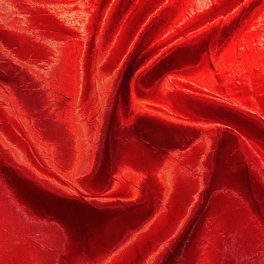 Crush Satin (Bichon) Table Linen in Red 190