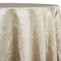 Crush Satin (Bichon) Table Linen in Bone