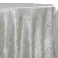 Crush Satin (Bichon) Table Linen in White 16