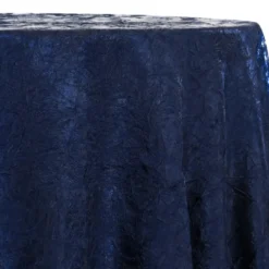 Crush Satin (Bichon) Table Linen in Navy
