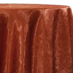 Crush Satin (Bichon) Table Linen in Rust 035