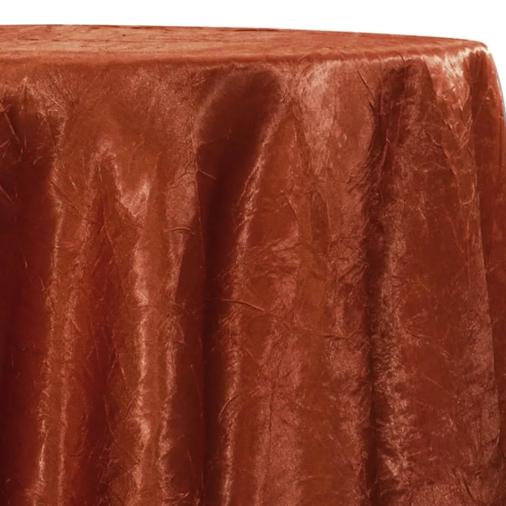Crush Satin (Bichon) Table Linen in Rust 035