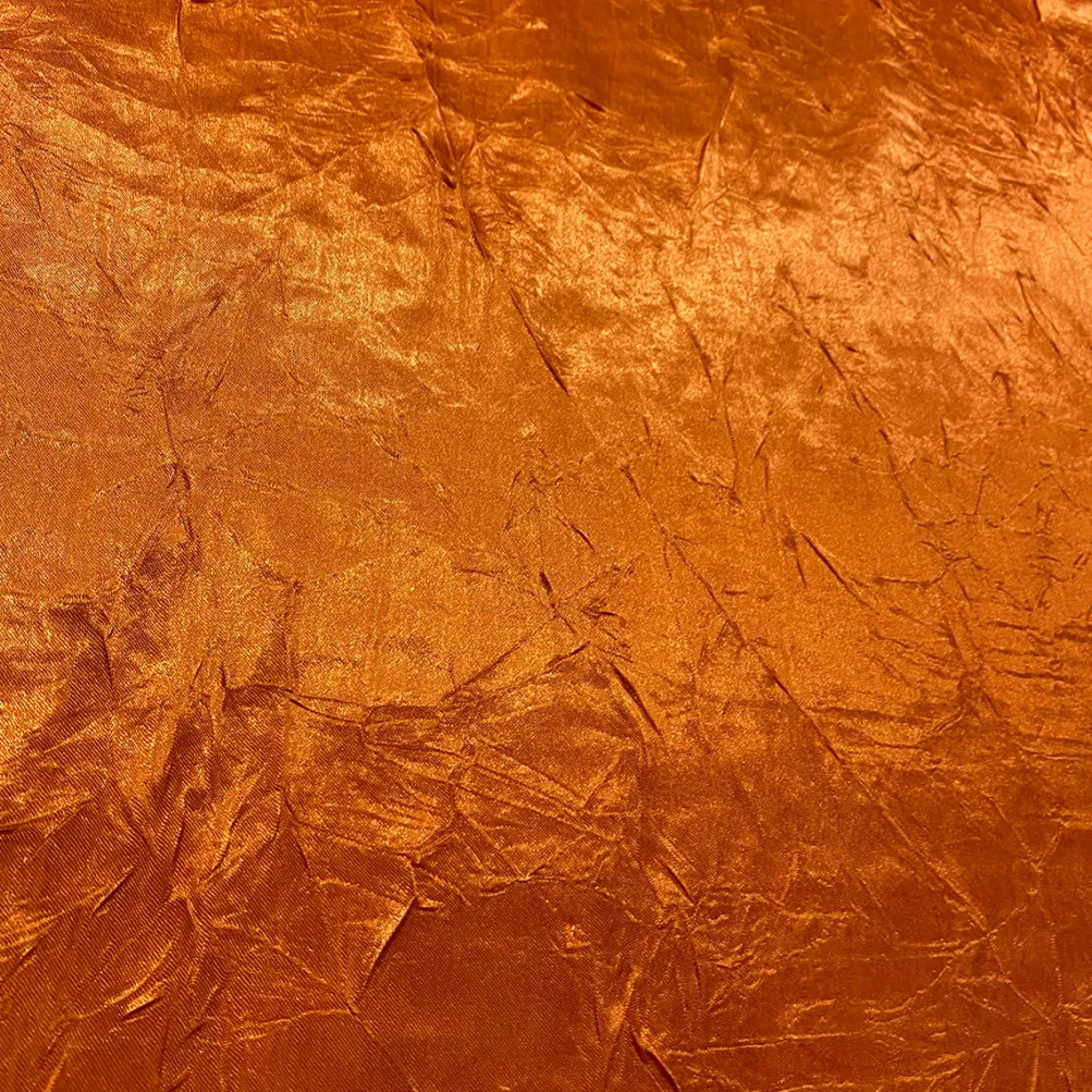 Crush Satin (Bichon) Table Linen in Rust 035