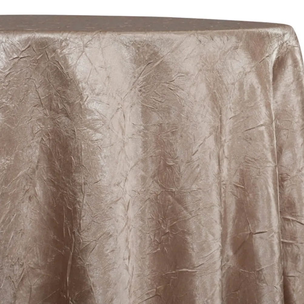 Crush Satin (Bichon) Table Linen in Khaki 021