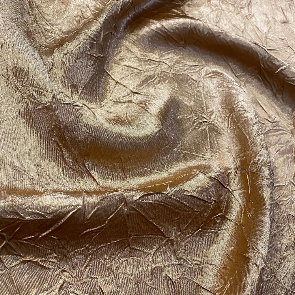 Crush Satin (Bichon) Table Linen in Khaki 021