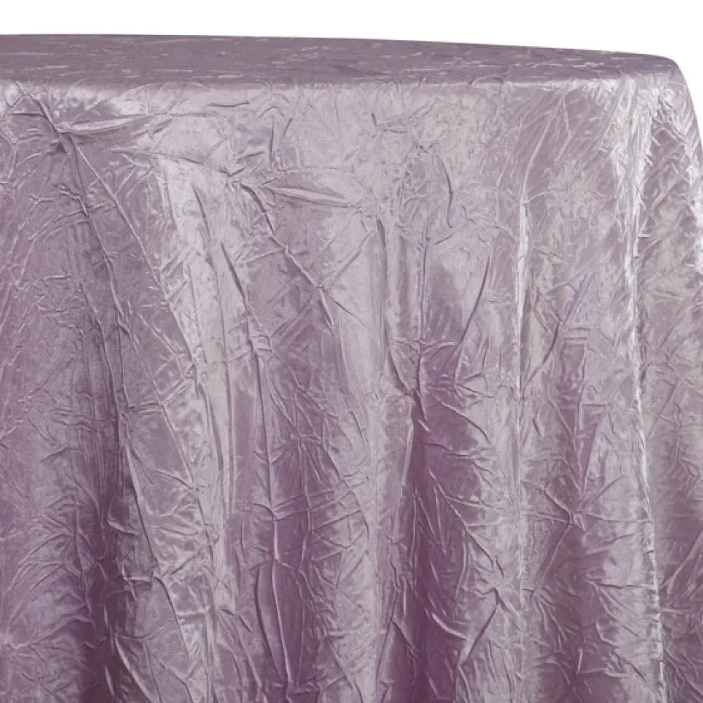 Crush Satin (Bichon) Table Linen in Mauve 055