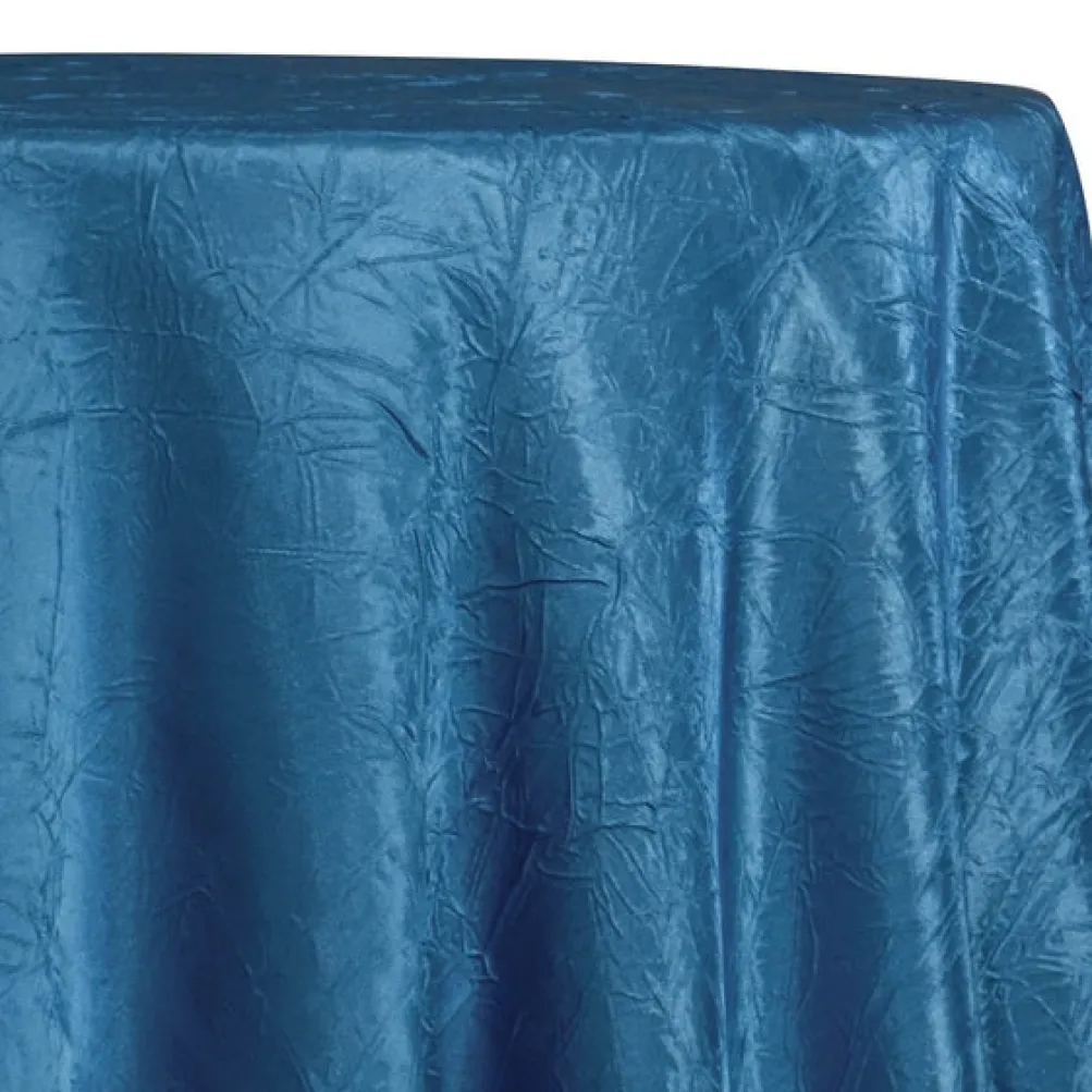 Crush Satin (Bichon) Table Linen in Peacock 777