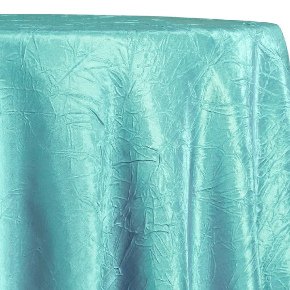 Crush Satin (Bichon) Table Linen in Teal Green 645