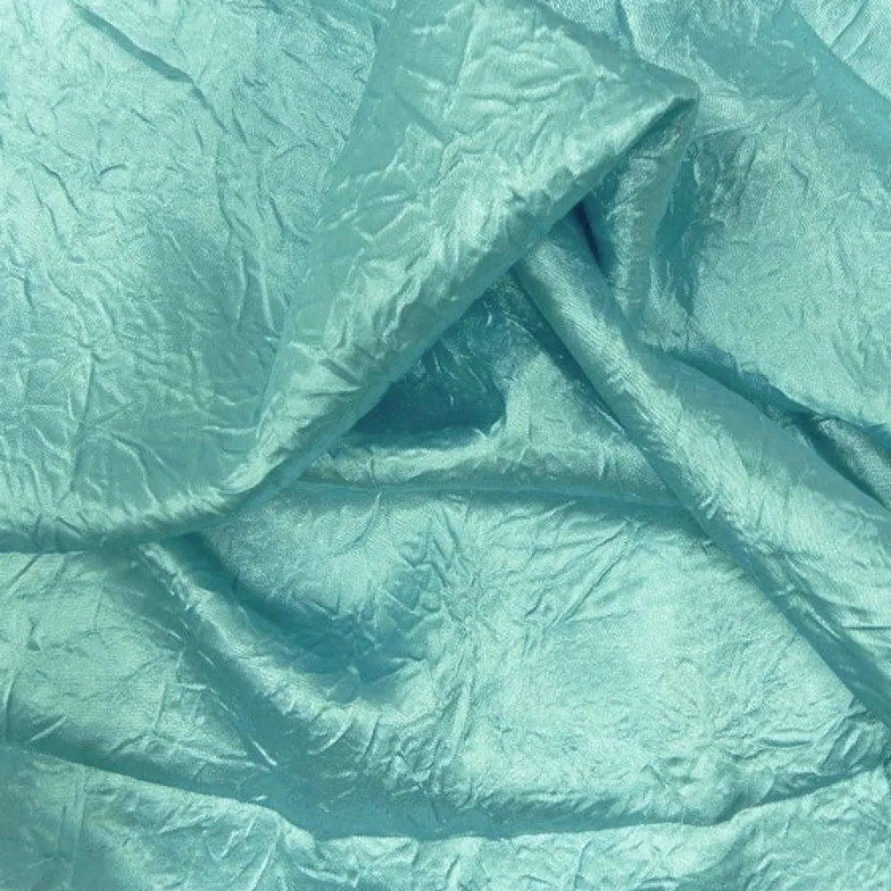 Crush Satin (Bichon) Table Linen in Teal Green 645