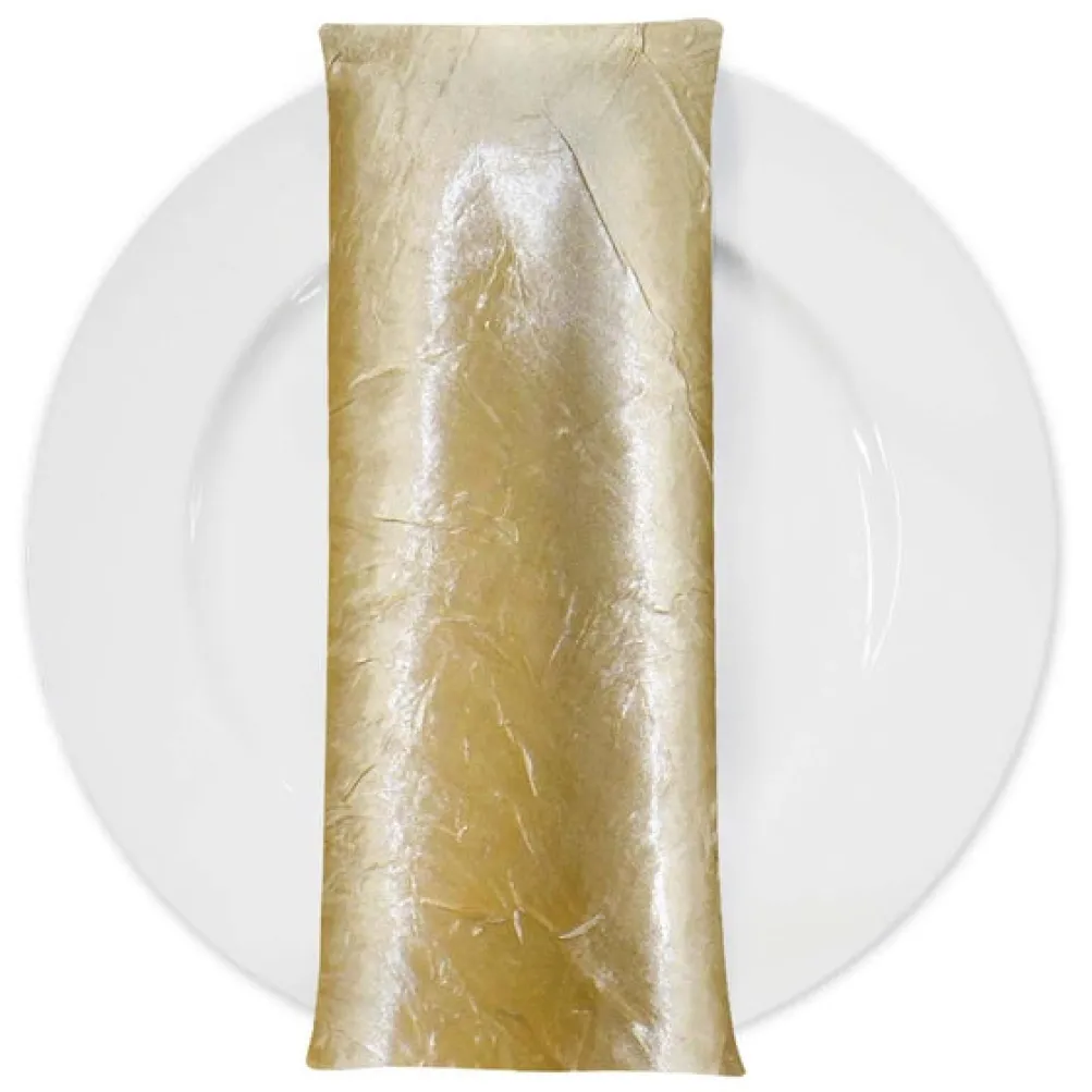Crush Satin (Bichon) Table Napkin in Gold 902