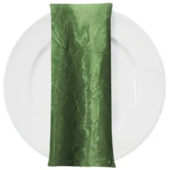 Crush Satin (Bichon) Table Napkin in Sage D 377