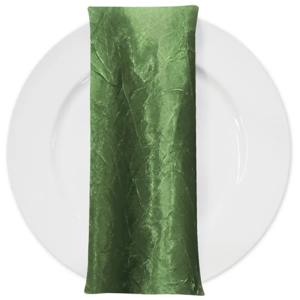 Crush Satin (Bichon) Table Napkin in Sage D 377