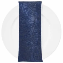 Crush Satin (Bichon) Table Napkin in Navy