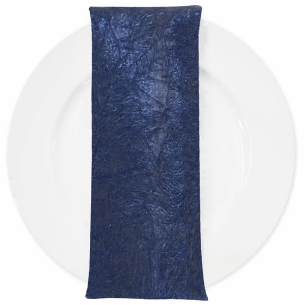 Crush Satin (Bichon) Table Napkin in Navy