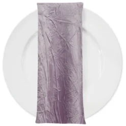 Crush Satin (Bichon) Table Napkin in Mauve 055