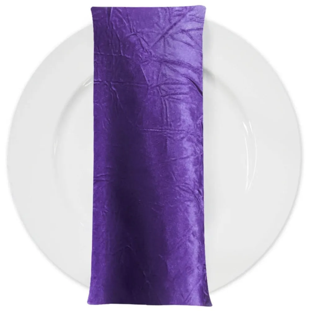 Crush Satin (Bichon) Table Napkin in Purple 658