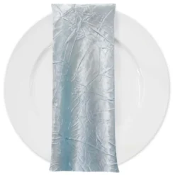 Crush Satin (Bichon) Table Napkin in Blue 120