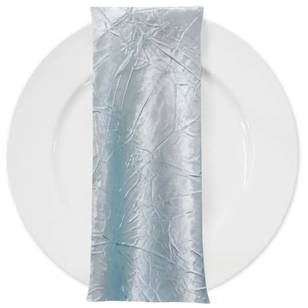 Crush Satin (Bichon) Table Napkin in Blue 120