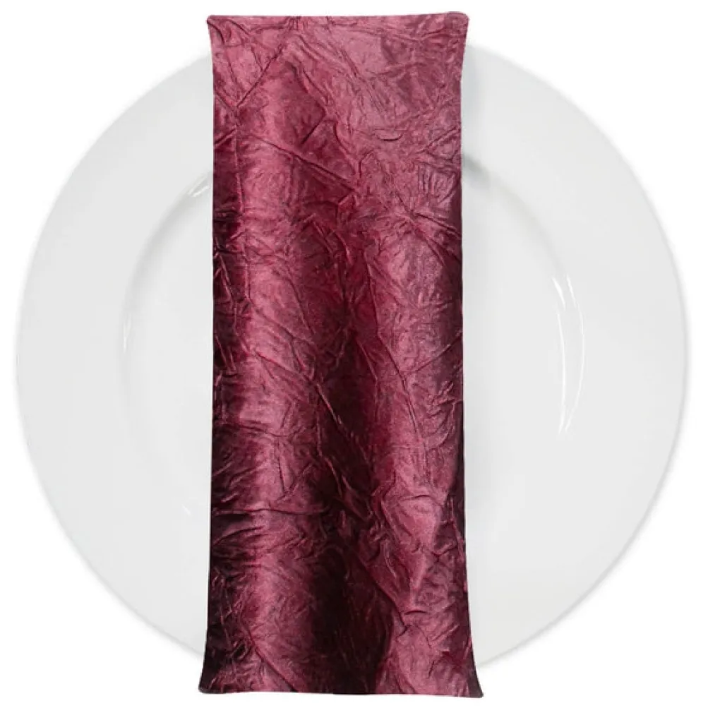 Crush Satin (Bichon) Table Napkin in Burgundy 232