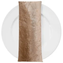 Crush Satin (Bichon) Table Napkin in Cappuccino 47