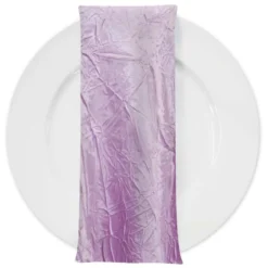 Crush Satin (Bichon) Table Napkin in Lavender 468