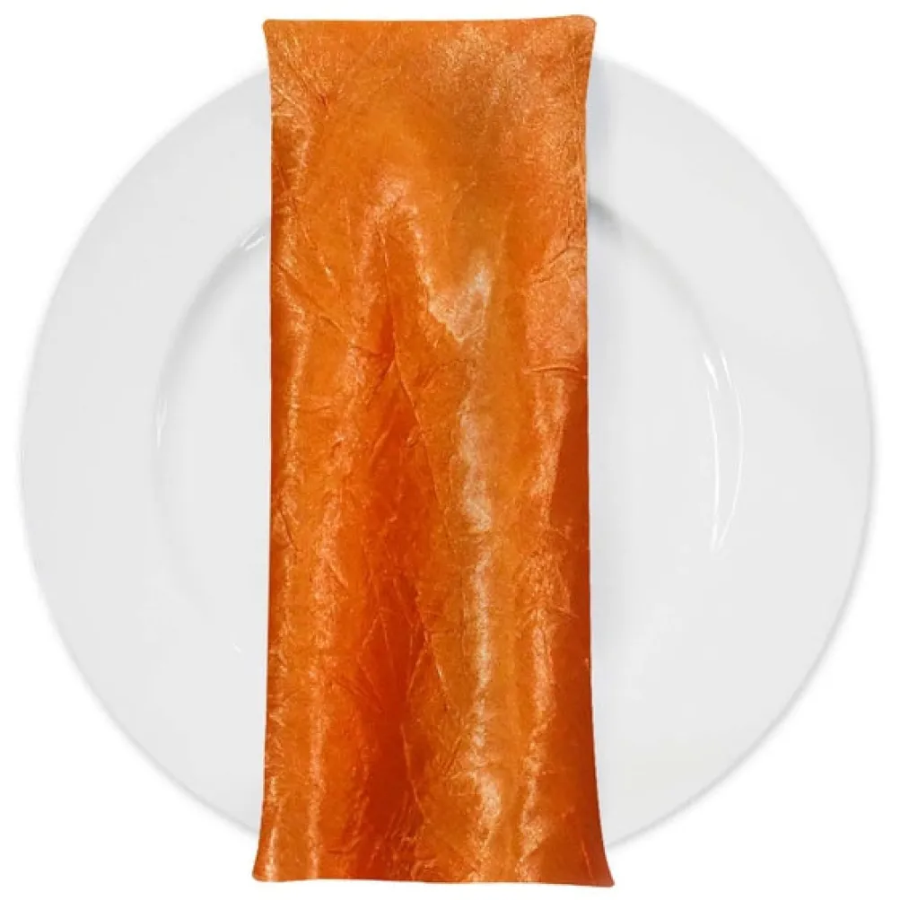 Crush Satin (Bichon) Table Napkin in Orange 621