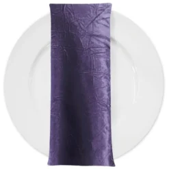 Crush Satin (Bichon) Table Napkin in Raisin 356