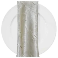 Crush Satin (Bichon) Table Napkin in Silver 606
