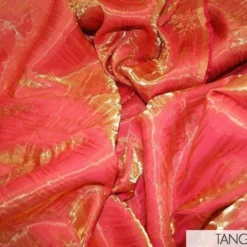 Crush Satin (Bichon) Table Runner in Tangerine