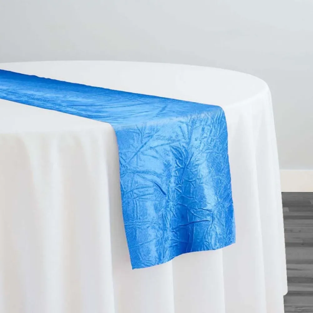 Crush Satin (Bichon) Table Runner in Turquoise 31