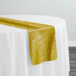 Crush Satin (Bichon) Table Runner in Spa Sorbet 615