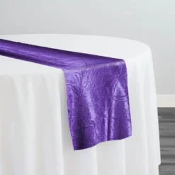 Crush Satin (Bichon) Table Runner in Purple 658